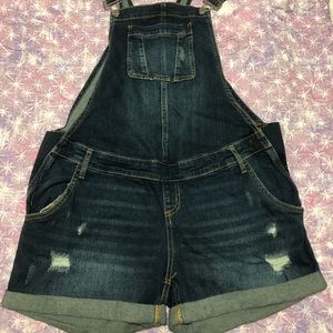 Maternity overall shorts